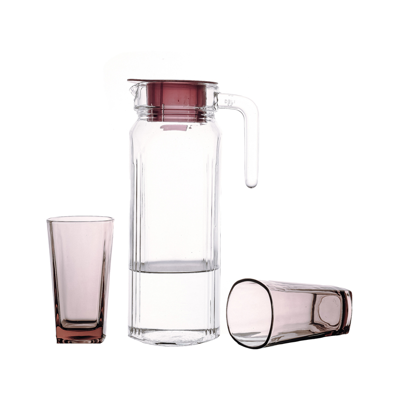Juegos de vasos de vidrio para uso familiar Tazas de agua con embalaje personalizado