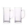 Vasos de agua de vidrio normal Botellas de leche Vaso de bebida de vidrio de 320 ml con asa
