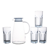 Hervidor de agua de vidrio de 1800 ml con juego de tazas pequeñas de 320 ml