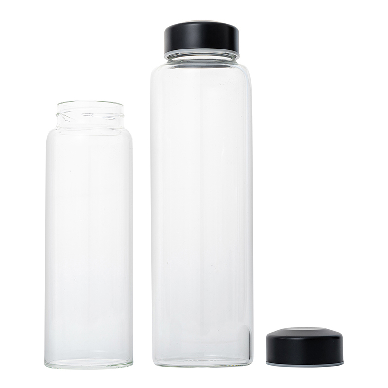 Botellas de agua de vidrio de venta caliente 400ml con tapas