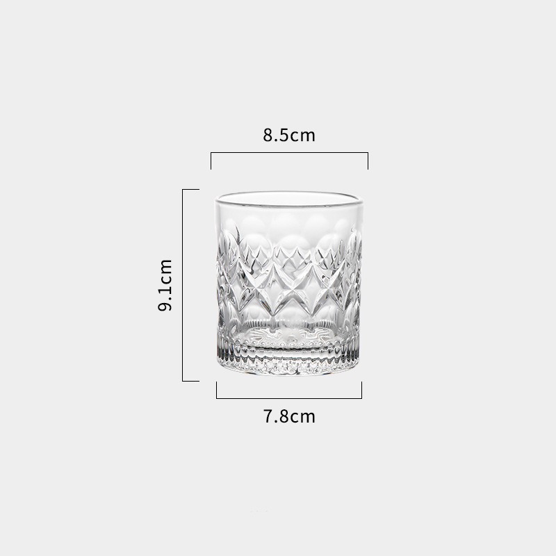 Vasos de whisky de cristal de copa de licor de 340 ml