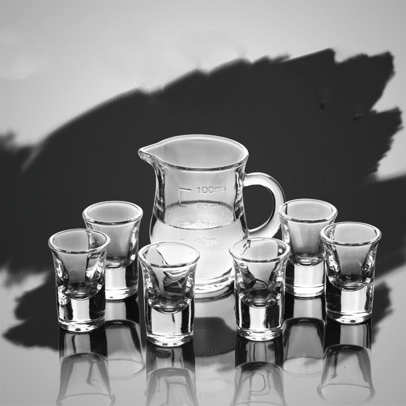 Vasos de chupito de whisky de 4 oz, jarra triple de cristal sin plomo