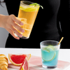 Vaso de agua transparente con rayas verticales Tazas de café de uso diario para fiestas