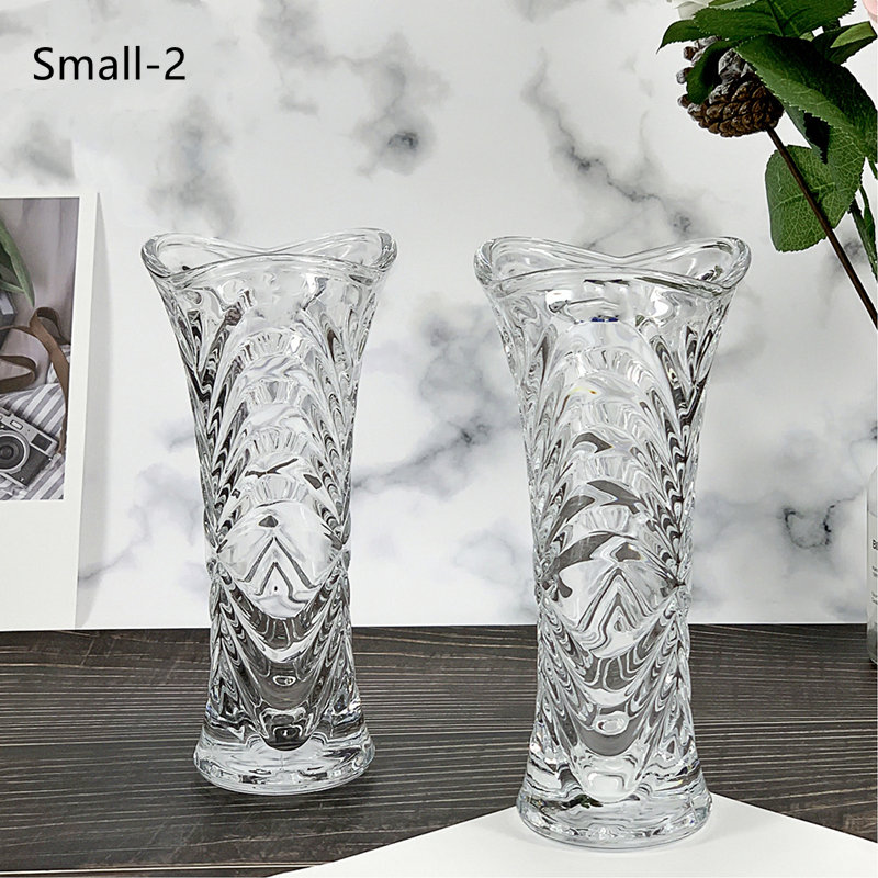 Florero de cristal transparente de decoración casera nórdica de diferentes estilos